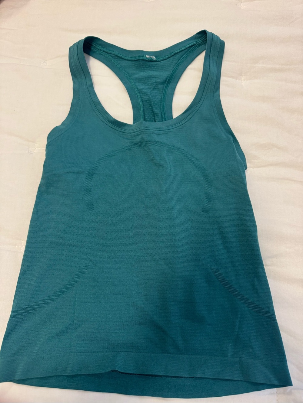 Lululemon Swiftly Tech Waist Length Tank Top in Teal Lagoon Size 2
